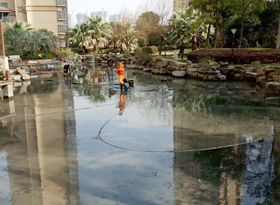 涞水景观池淤泥清理