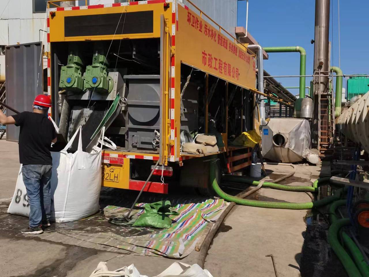 涞水淤泥压干处理